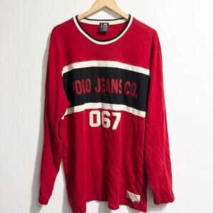 Vintage Polo Ralph Lauren Shirt Mens XL Long Sleeve Red Jersey Y2K Hiphop